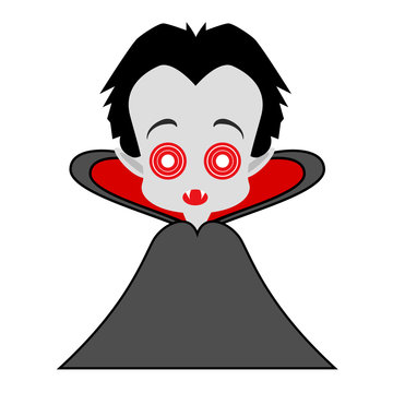 Cartoon vampire mascot