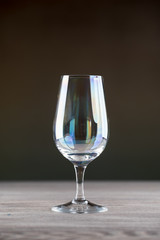 Empty wine glass, Rustic background