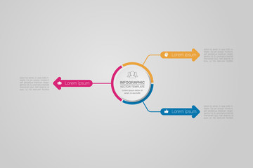 Vector infographic template for diagram, graph, presentation, chart, business concept with 3 options.