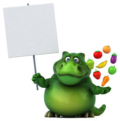 Fun dinosaur - 3D Illustration