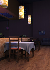 3D Rendering Lounge Bar