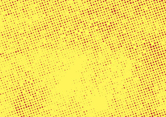 Bright yellow spotted retro polka-dot comic page background