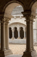 Cloisters in the  Abbey of St. Peter in Montmajour near Arles, France