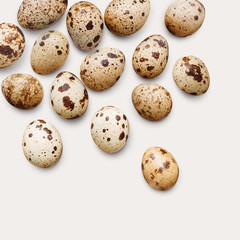 Fototapeta premium Background with quail eggs