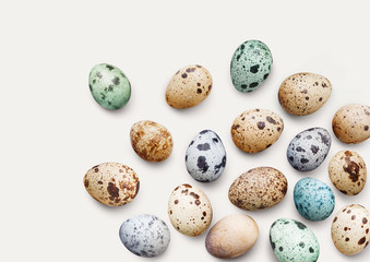 Painted Easter quail eggs