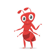 Cartoon ant vector isolated illustration