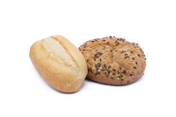 French bun isolated on a white background