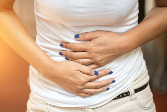 Woman Stomach Pain Due To Disease