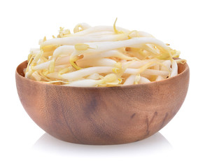 Bean sprouts isolated on white background