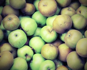 organic green apples greens