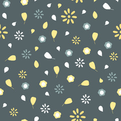 cute floral pattern, vector background - 172054179
