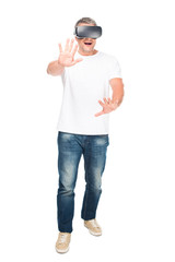 man with virtual reality headset