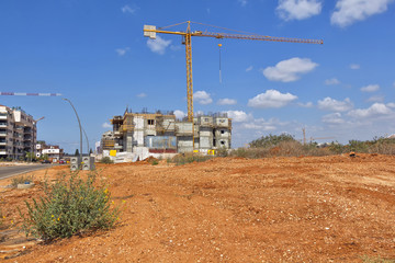 Fototapeta premium Construction of a residential area.