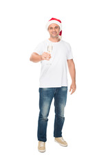 man with champagne glass