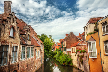 Fototapeta na wymiar Canals of Brugge, Belgium