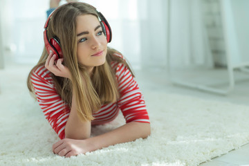 Girl listening to music 