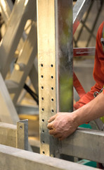 Montaggio impalcatura, fuoco selettivo