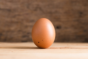 Organic eggs on wood. Fresh eggs.