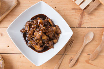 Sweet Pork Condiment (Thai name is muu waan)