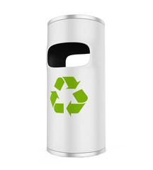 Garbage Trash Bin with Recycle Symbol