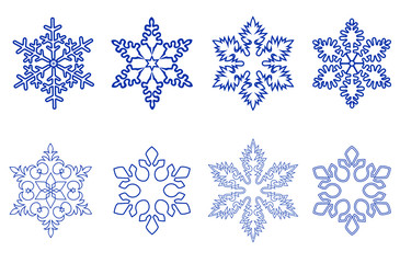set of snowflakes