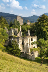 the ruins of the castle Sklabina, Slovakia