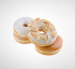 Donut or Assorted donuts on a background.