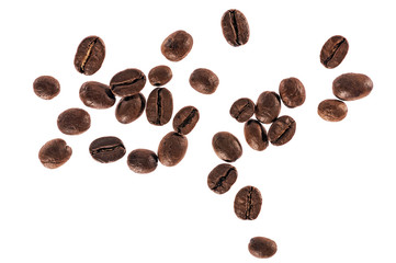 Obraz premium Coffee beans. Isolated on a white background.