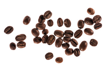 Coffee beans. Isolated on a white background.