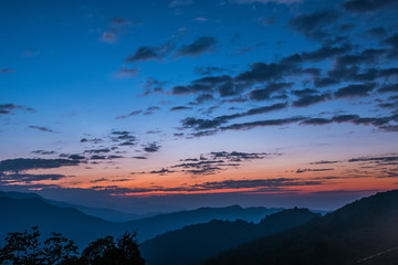 Sunrise from the mountain village.