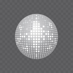 Disco ball icon isolated on background