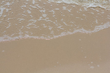 Wave on Sandy Beach