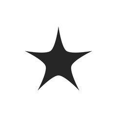 Black star - vector icon