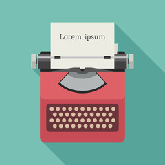 Typewriter flat icon