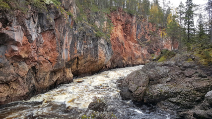Obraz premium Wild river in Oulanka National Park