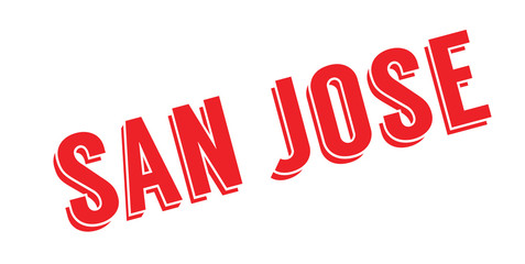 San Jose rubber stamp. Grunge design with dust scratches. Effects can be easily removed for a clean, crisp look. Color is easily changed.
