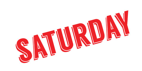 Saturday rubber stamp. Grunge design with dust scratches. Effects can be easily removed for a clean, crisp look. Color is easily changed.