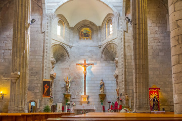 SALAMANCA 10 September 2017: inside of a church Christian in Salamanca Spain