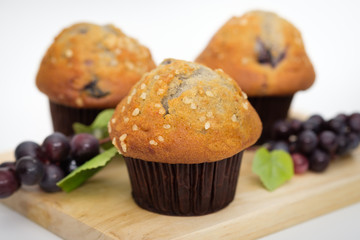 Close up Blueberries muffin