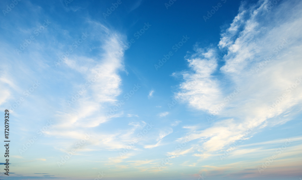 Wall mural clear blue sky and white clouds