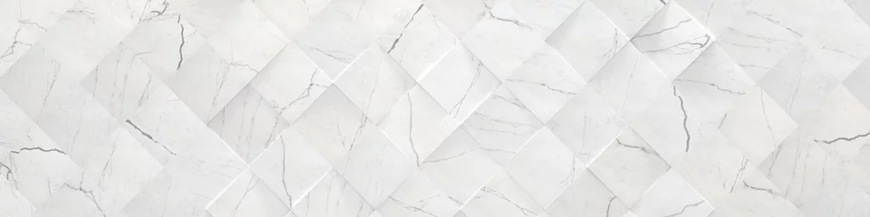 Foto auf Acrylglas Marmor Weißer breiter Marmorhintergrund (3D-Darstellung)