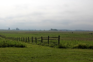The green grass pasture of the Pennsylvania farmland. © Al