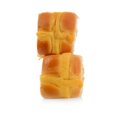 Potato  bread isolated on white background