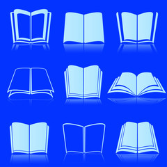 white open books
