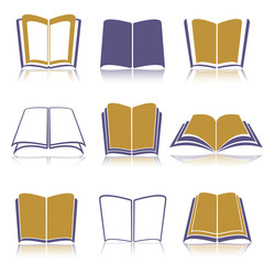 open books with reflection