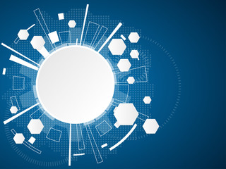 Obraz premium Abstract technological background. Vector illustration.