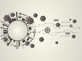 Obraz premium Abstract technological background. Vector illustration.