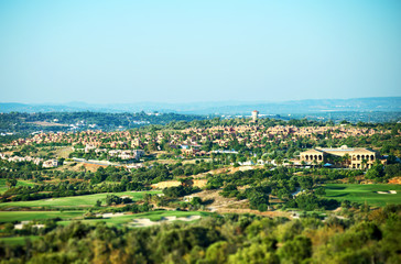 Fototapeta na wymiar Private house and golf course in the Algarve, Portugal.