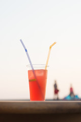 cocktail at the beach bar