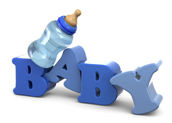 Baby Bottles - 3d